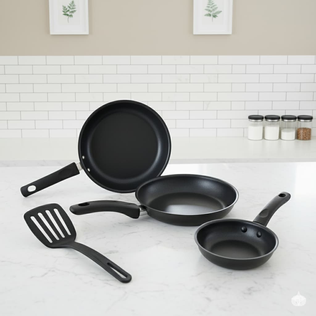 Kit de Frigideiras 3 unidades - Antiaderentes - 2 Frigideiras+ 1 Frita ovo+ 1 Espátula