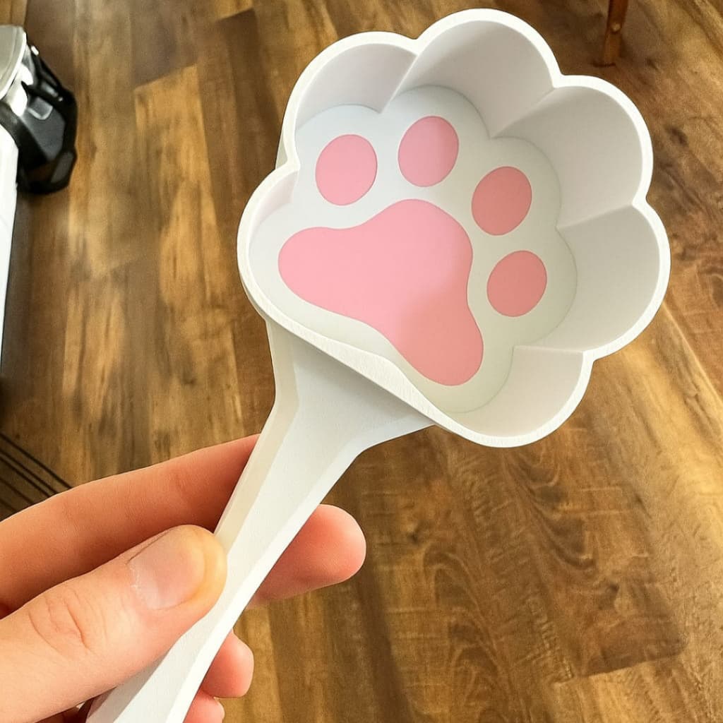 Colher para Ração de Cachorro e Gato em Formato de Pata