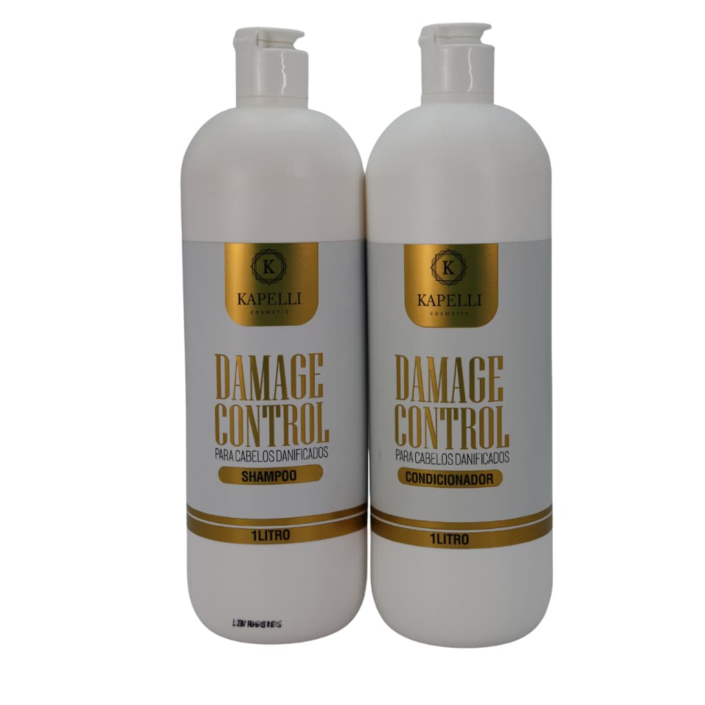 Kit Shampoo + Condicionador Damage Control Kapelli – 1L Cada