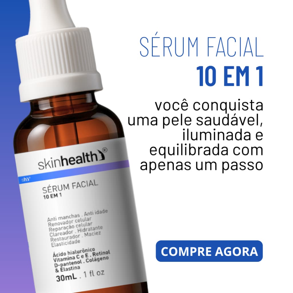 Serum Facial 10 em 01 - Pós Make Completo - Niacinamida, Retinol, Ácido Hialurônico, Vitamina C Skin Health 30ml