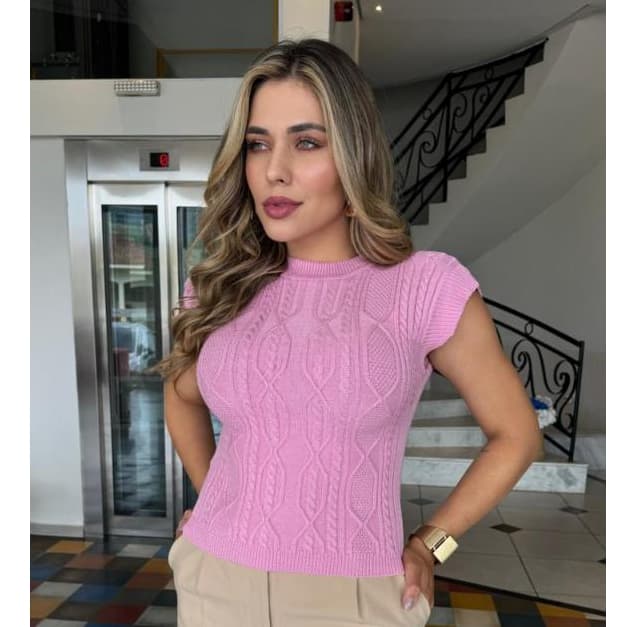 Blusa Regata Modal Morcego Feminina Manga Caida Estiloso Versátil Tricot Premium Verão