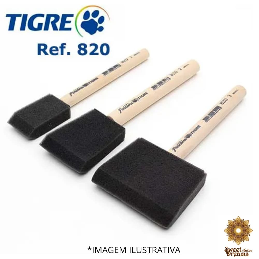 PINCEL MOUSSE CHATO TIGRE REF.820 1 UNIDADE