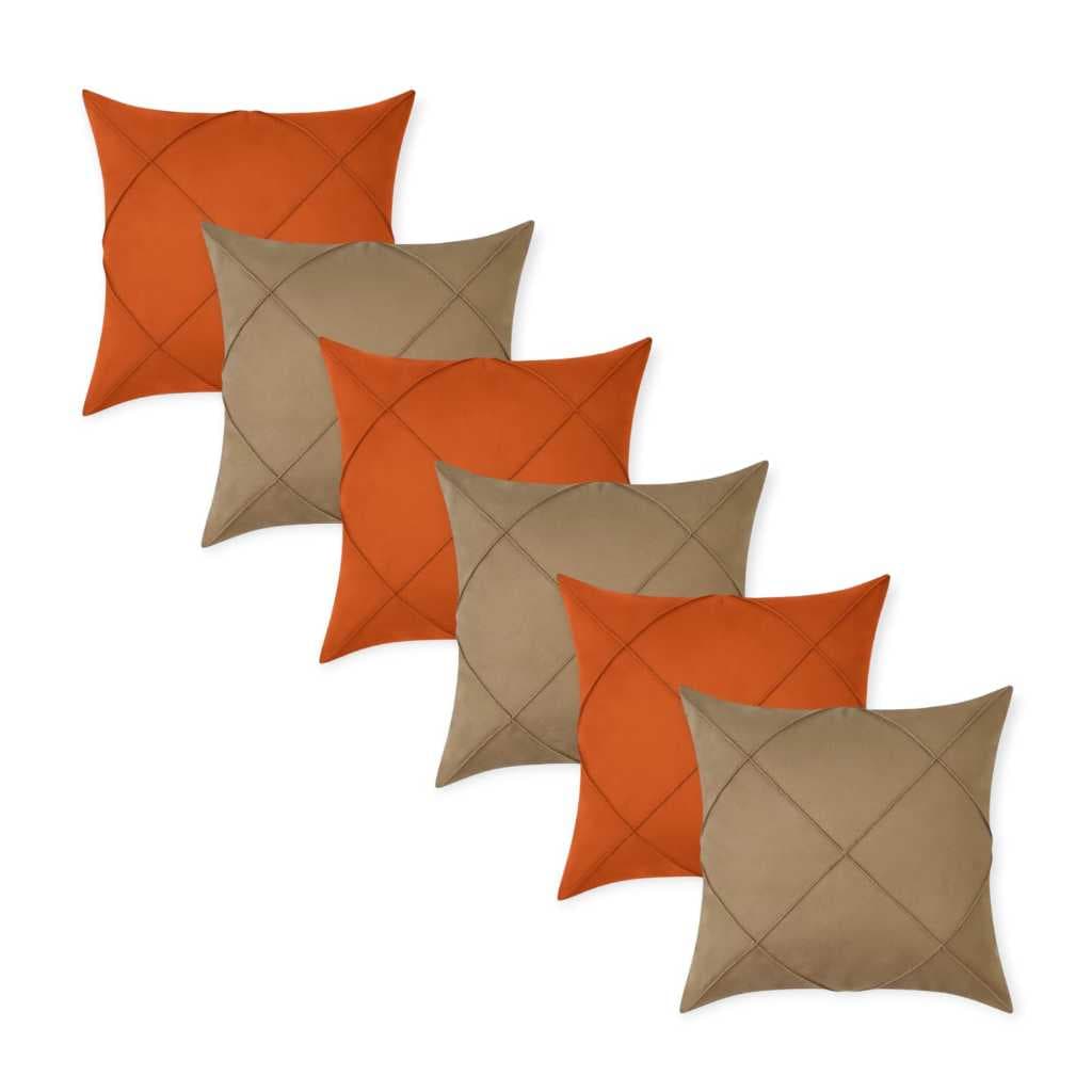 Kit 6 Capas de Almofadas Suede Drapeada Premium