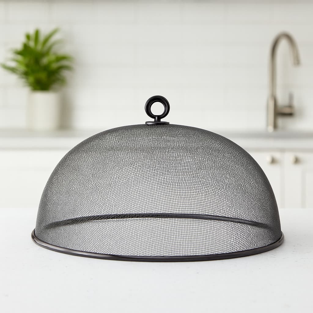 Cobre Bolo Redondo 30cm Metal Resistente – Tampa Protetora para Alimentos