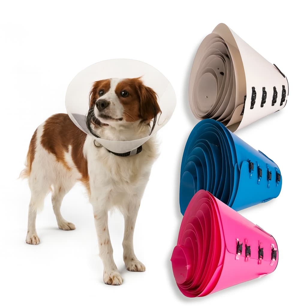 Kit 5 ou 10 Colares Elizabetanos Para Cachorro e Gato Pós Operatório Anti Lambida Atacado