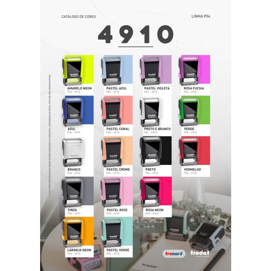 Carimbo Trodat 4910 P4 26x9mm Modelo Profissional Para Professores e Profissionais da Saúde