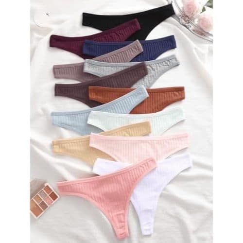 Kit 3 5 OU 10 Calcinhas Fio Dental Canelada Microfibra Confortável e Macia