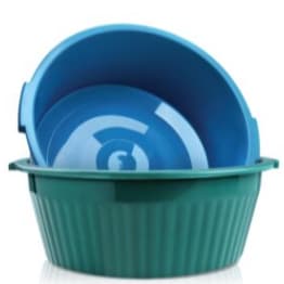 Kit com 2 Bácias Plásticas 40 Litros CORES SORTIDAS Arqplast TOY