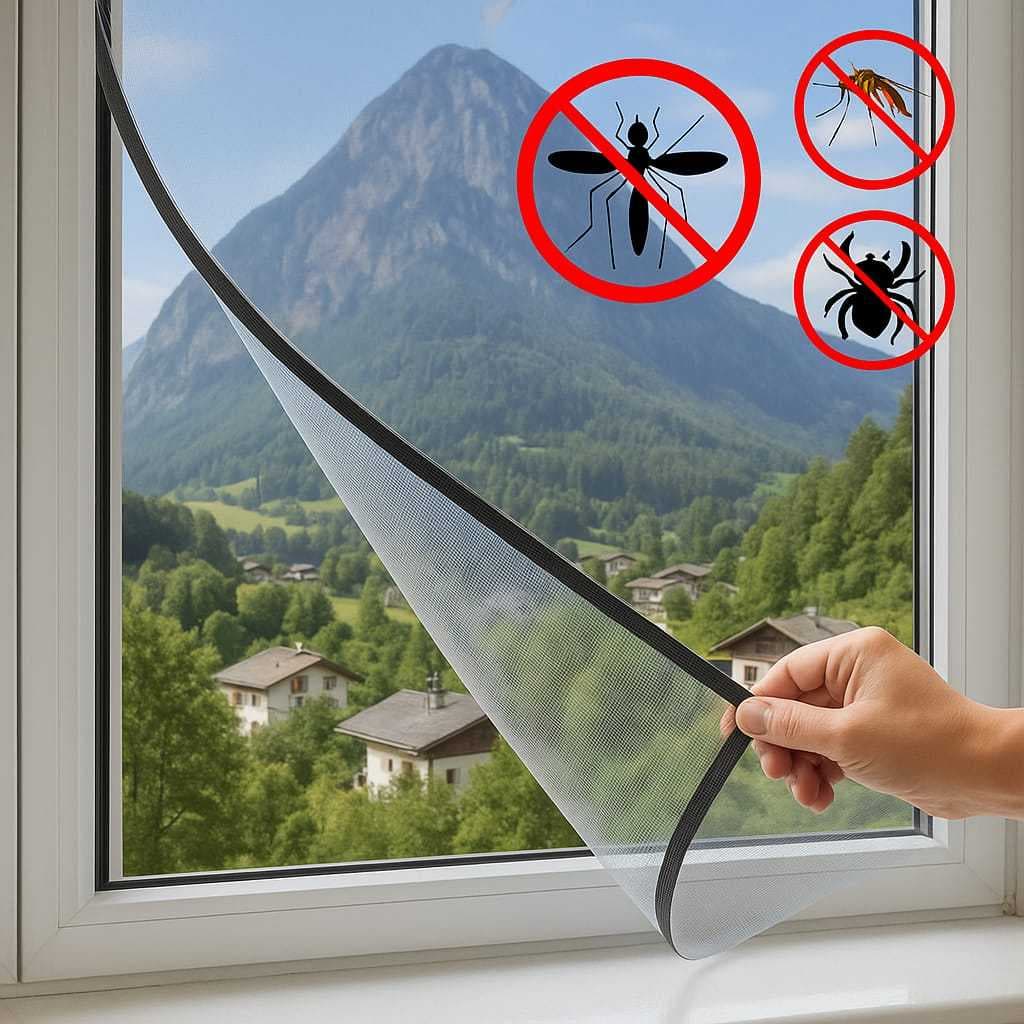 Kit 3 Telas Mosquiteiro com Velcro Contra Mosquito Mosca Removivel 1,50 x 1,80