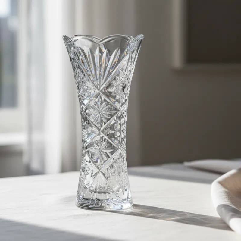 Vaso Decorativo 19cm Petrificado em Vidro Grosso Resistente