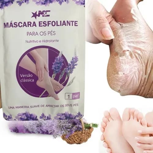 2 Meias Esfoliantes Para Pés Máscara Para Remover Pele Morta Nutritivo e Hidratante