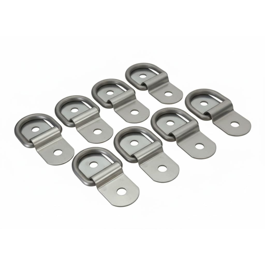 Kit 8 Pitão Para Toldo Chapinha Com Argola Trava De Chão / Ptião com Tombar – NIQUELADO