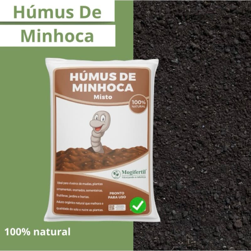 Humus de Minhoca Mogifertil 2KG Fertilizante natural