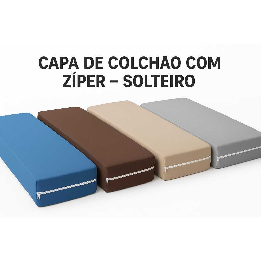 Sonholar Capa Colchão Solteiro com Zíper 100%  Poliéster