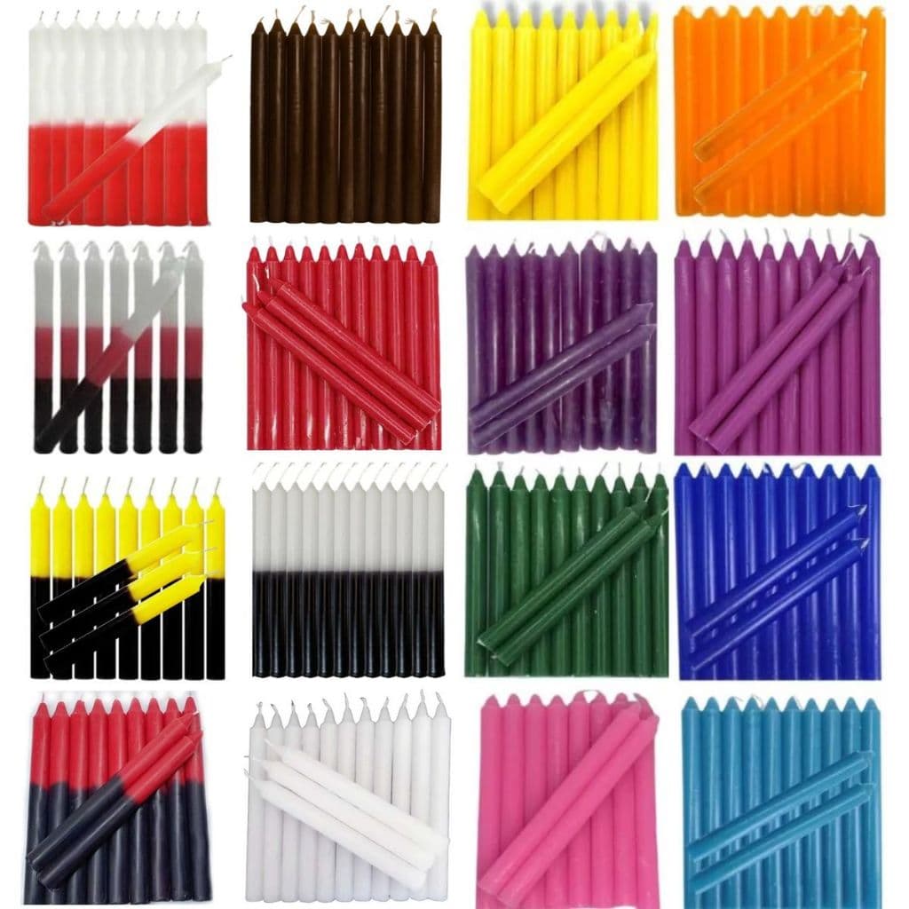 Vela Palito - 10 Velas De Fábrica 18cm Parafina Pura (Diversas cores)