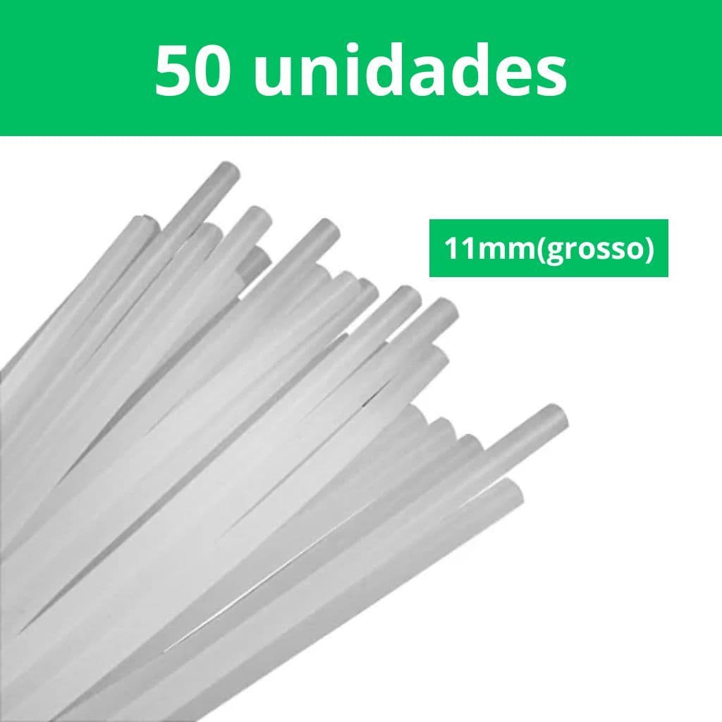 Bastão de Cola Quente Grosso 11mm Refil com 10/20/30/40/50 Unidades Tubo para Pistola Cola Quente