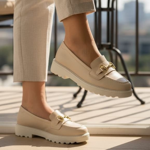 Mocassim Feminino Loafer Tratorado Modare Confortável Estiloso Casual Elegante Tendência