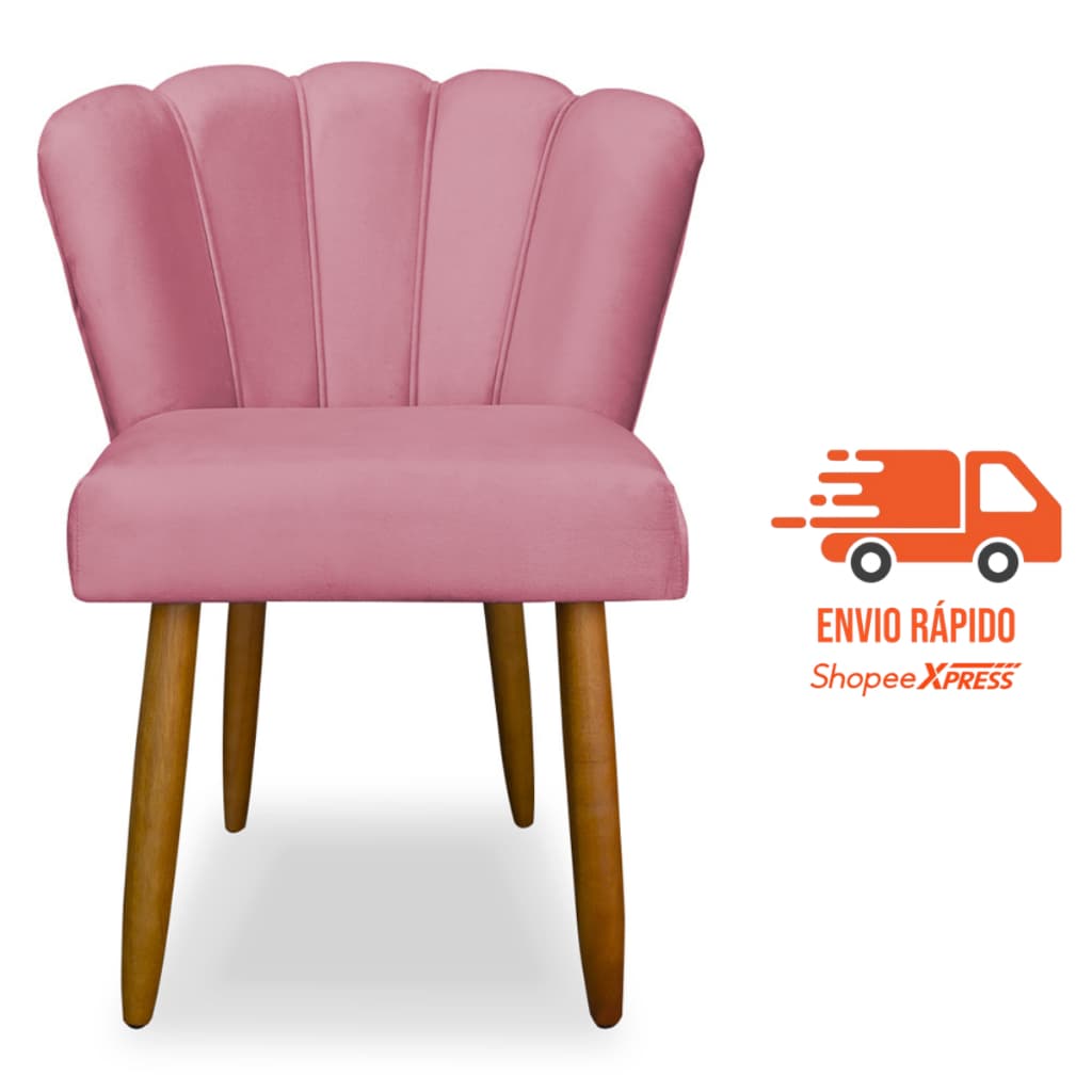 PRONTO ENTREGA - Cadeira Poltrona Pétala para Penteadeira Camarim Veludo