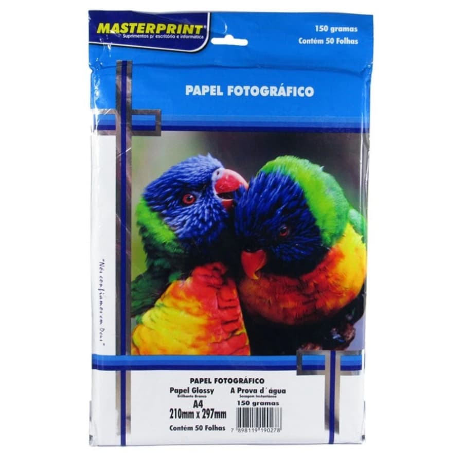 Papel Fotográfico 150g A4 Glossy À Prova D´água - Masterprint