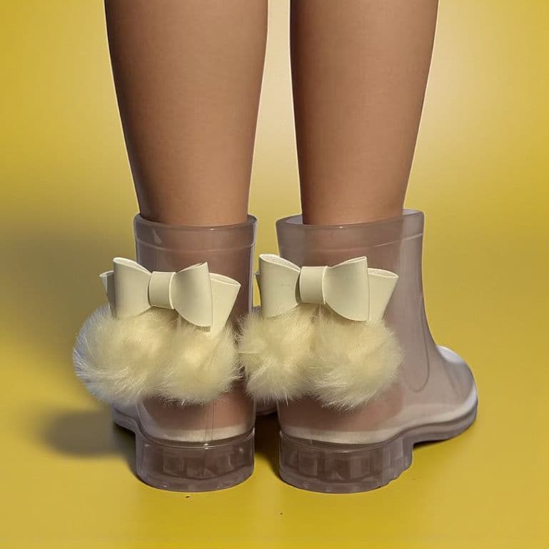 Galocha Infantil Feminina Botinha Laço Menina Criança Pompom Charmosa Estilosa Original Promoção