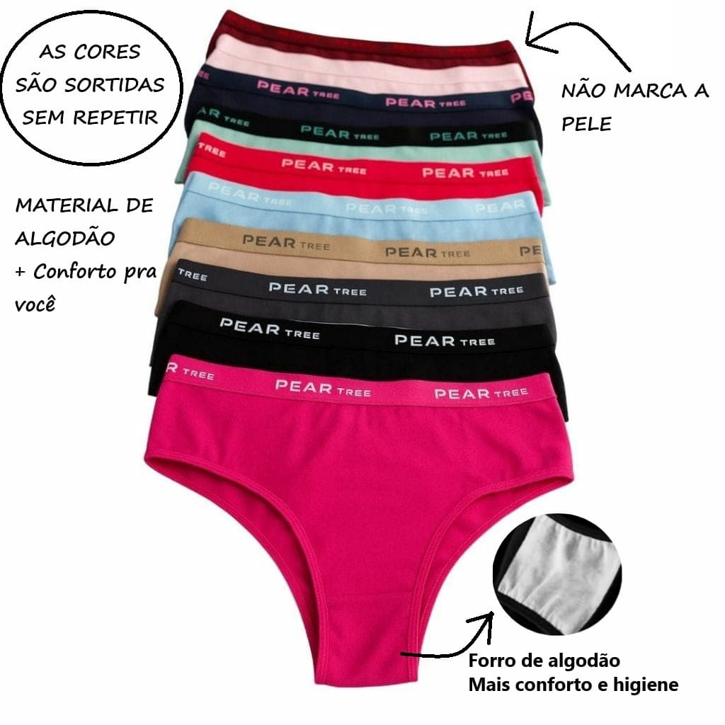 Kit Calcinha Plus Size Tangão de Algodão cotton Conforto Tamanhos GG1, GG2 e GG3 forrada cós alto