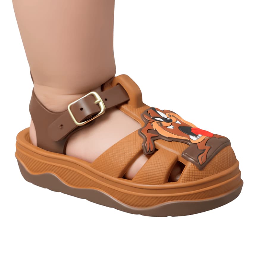 Sandalia Infantil Menino Bebe Homem Aranha Sonic Taz Personagem  Bebe Confortável Calçe Facil Lançamento Antiderrapante