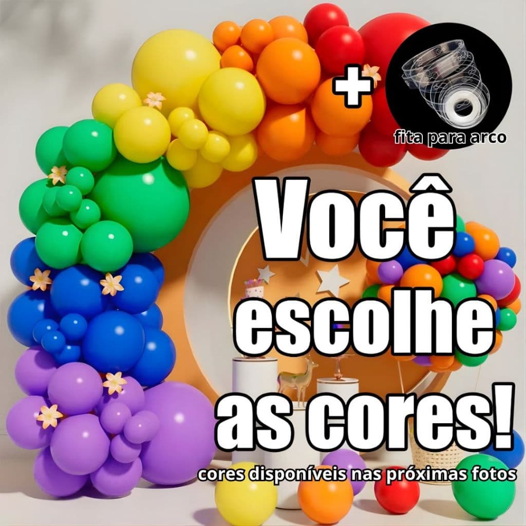 Kit de 200 Balões Coloridos para Arco Desconstruído - Decoração de Festa em Casa