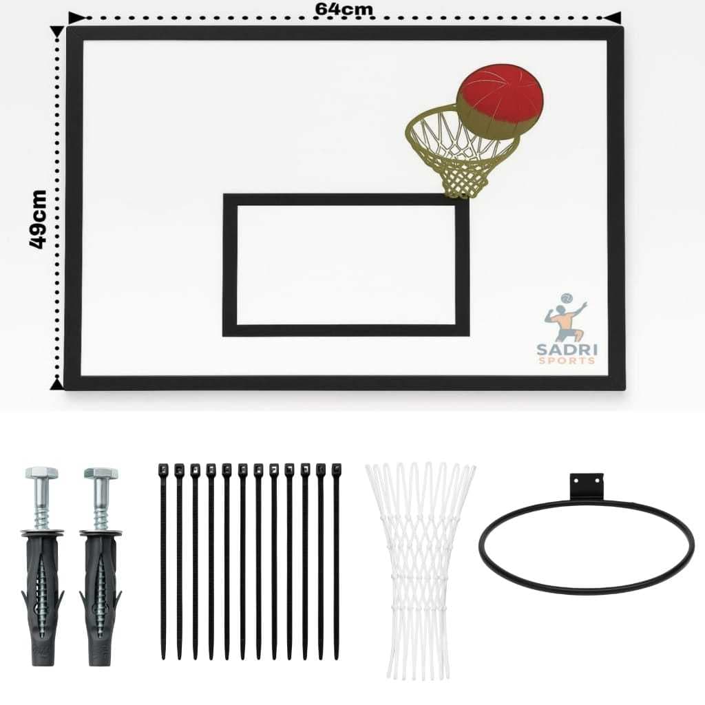 KIT TABELA ARO E REDE DE BASQUETE PARA RECREAÇÃO