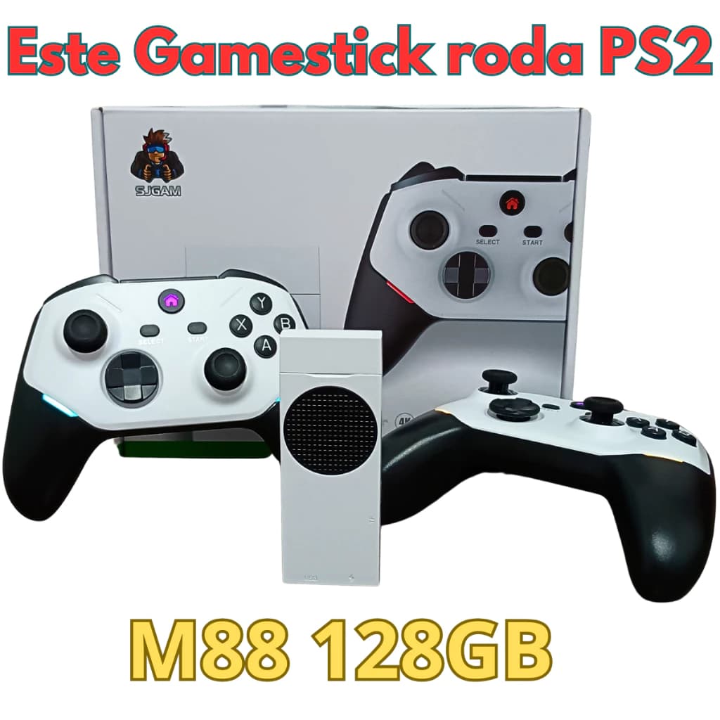 M88 Game Stick 128GB Roda PS2 PSP PS1 ARCADE E MUITO MAIS