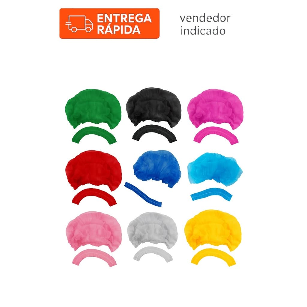 Touca 100 Unidades Cores Variadas | Envio Imediato