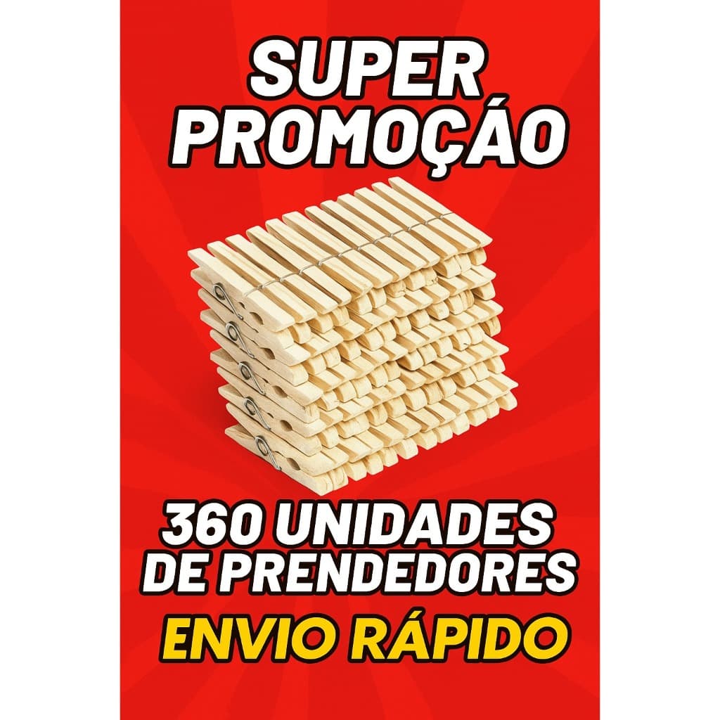 360 a 120 unidades de Prendedor Pregador de roupas de madeira pregador promoção