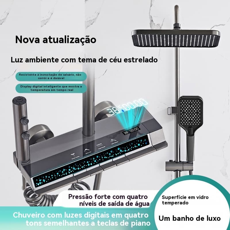 Chuveiro Elétrico 4 Temperaturas — Ducha Moderna, Elegante e Resistente para um Banho Relaxante