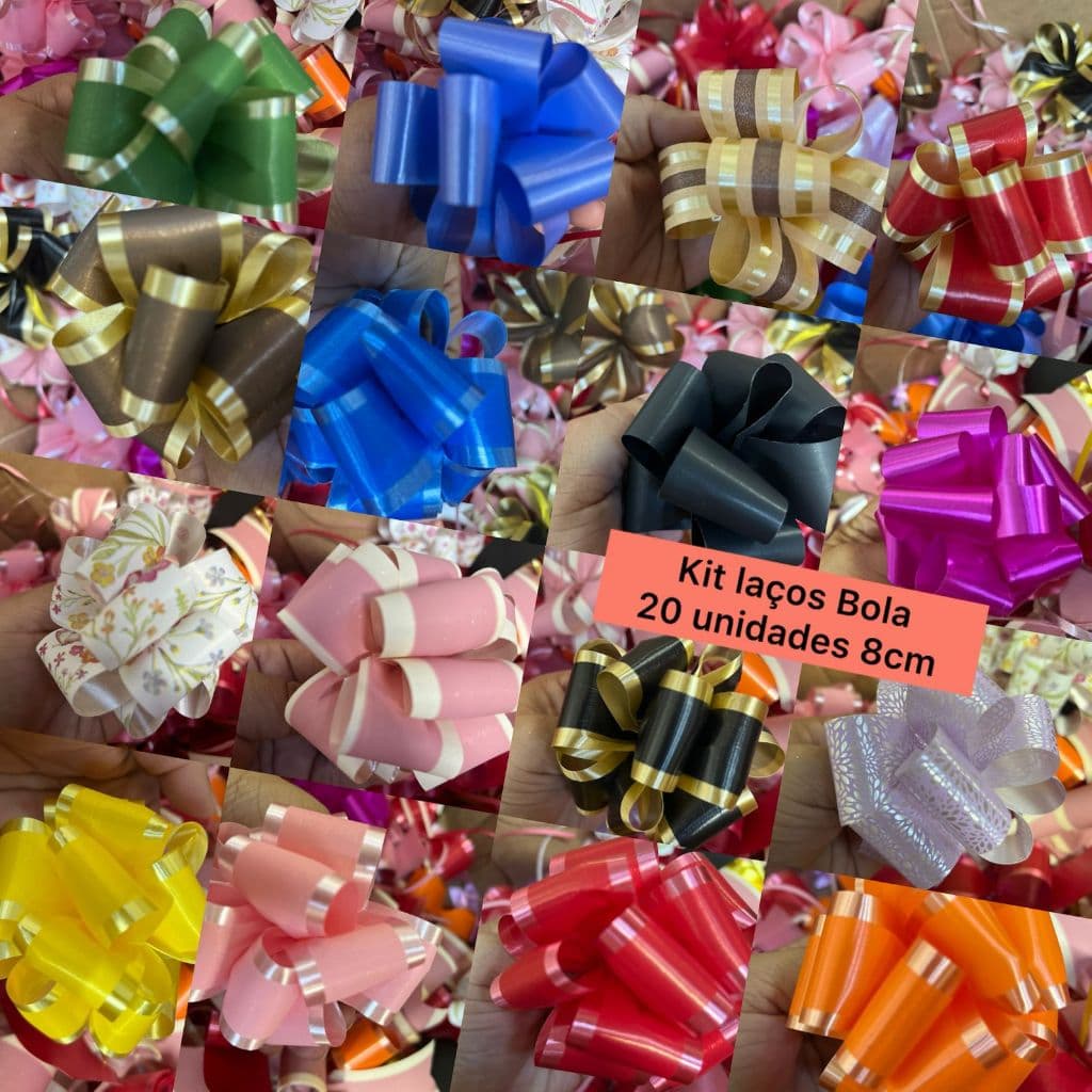 Laço Bola Presente Lembracinhas Kit  20 unidades menor Fechados