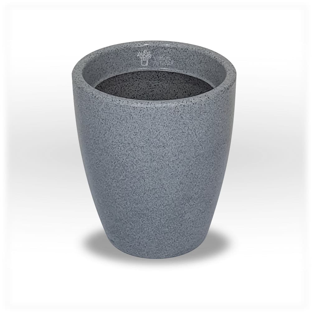 Vaso com Prato Coletor Para Plantas Jardim Plastico Polietileno Cônico Bojo Liso N 00