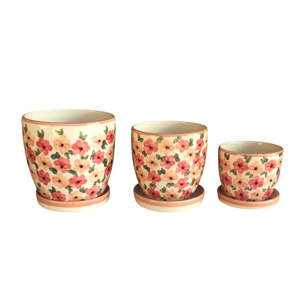 🌷 Cachepô Decorativo de Cerâmica – Disponível nos Tamanhos Grande, Médio e Pequeno ✨