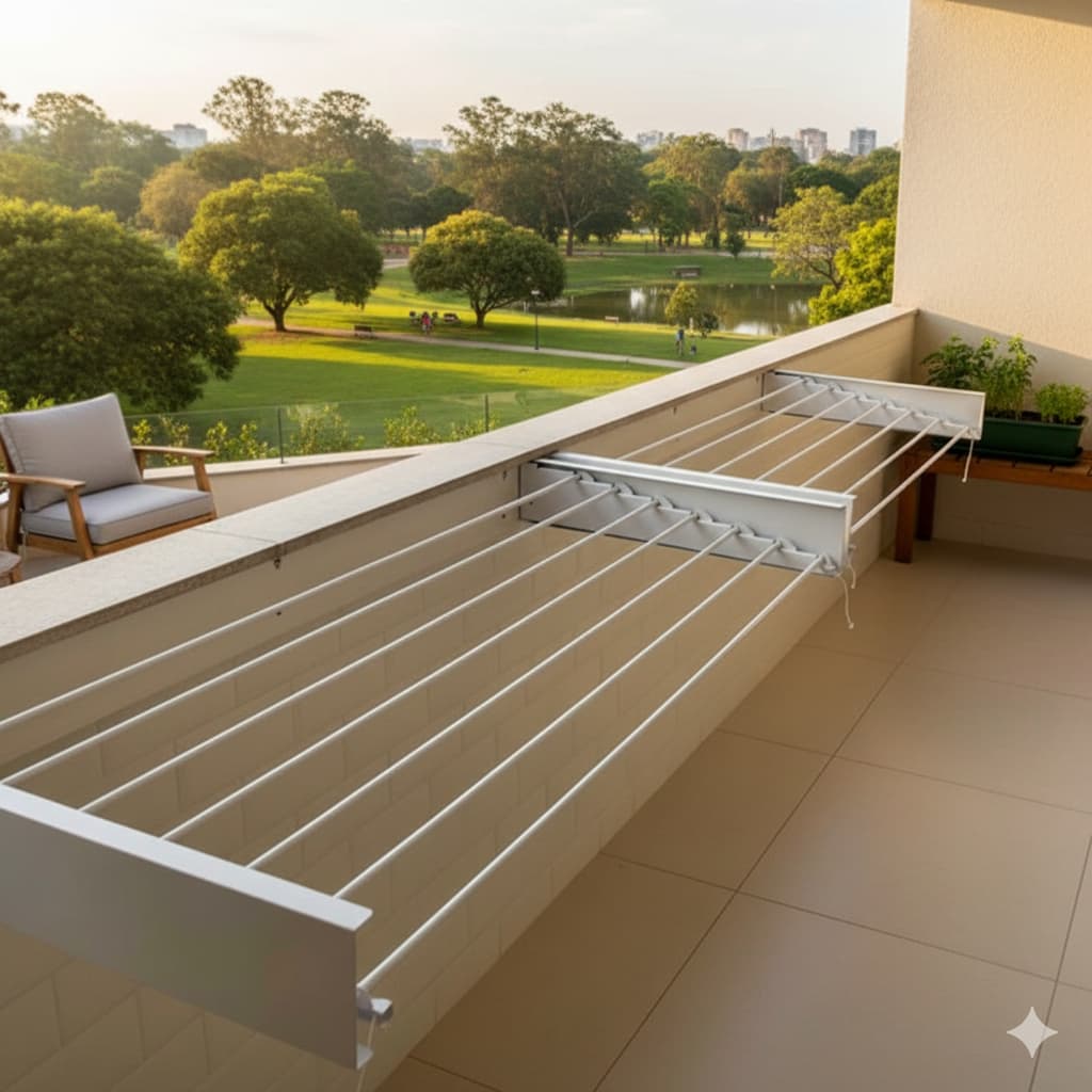 Varal Retrátil 1 ou 2 unidades Varios Tamanhos Reforçado– Varal Mágico de Parede, Varal Alumínio