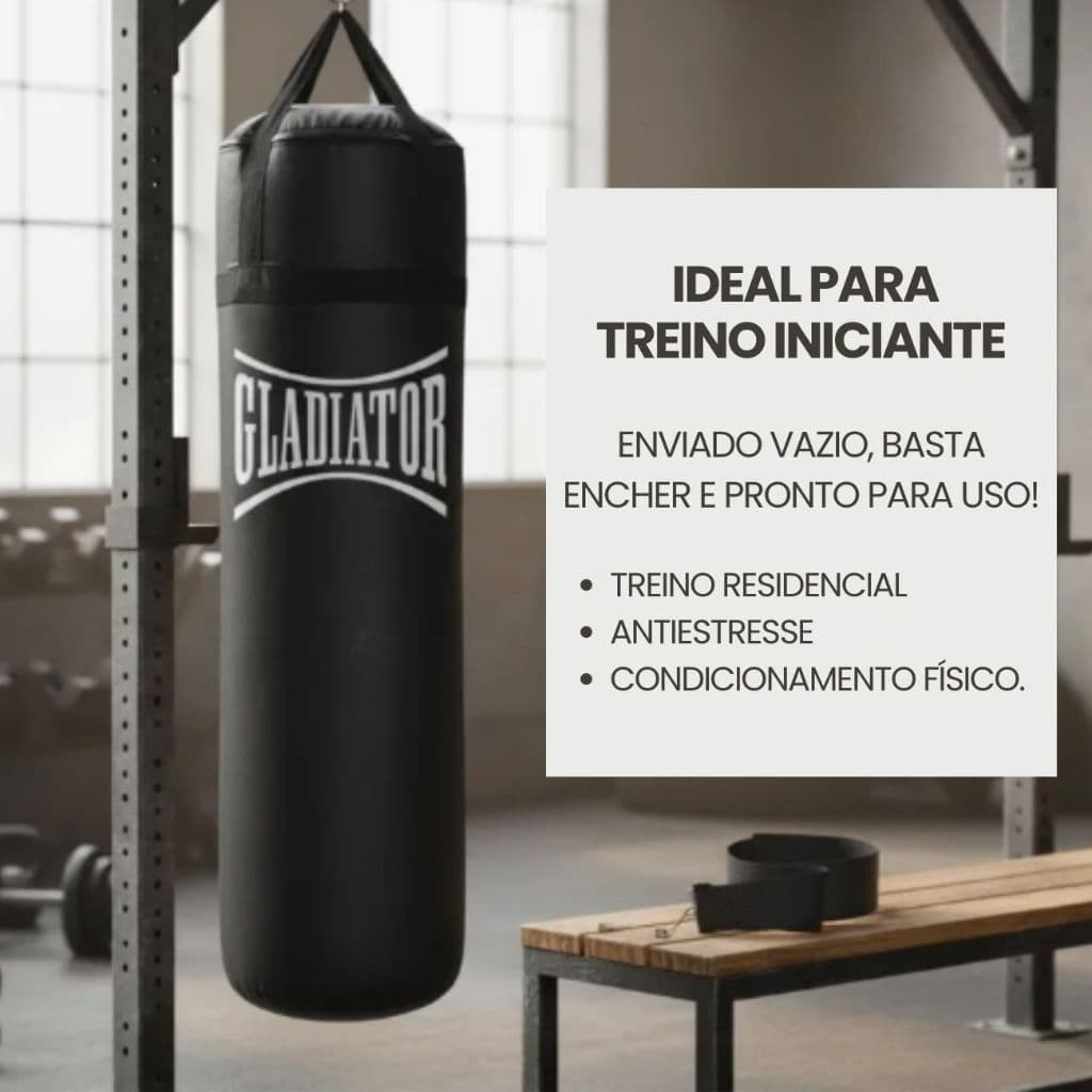 Saco De Pancada Saco de Boxe 90cm Treino Boxe Muay Thai Gladiator