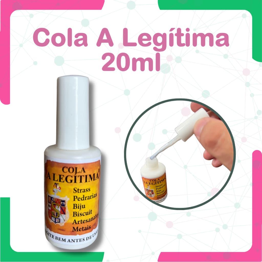 Cola Legitima  para Artesanato Strass Bijuteria Biscuit Pedrarias e metais - 20ml