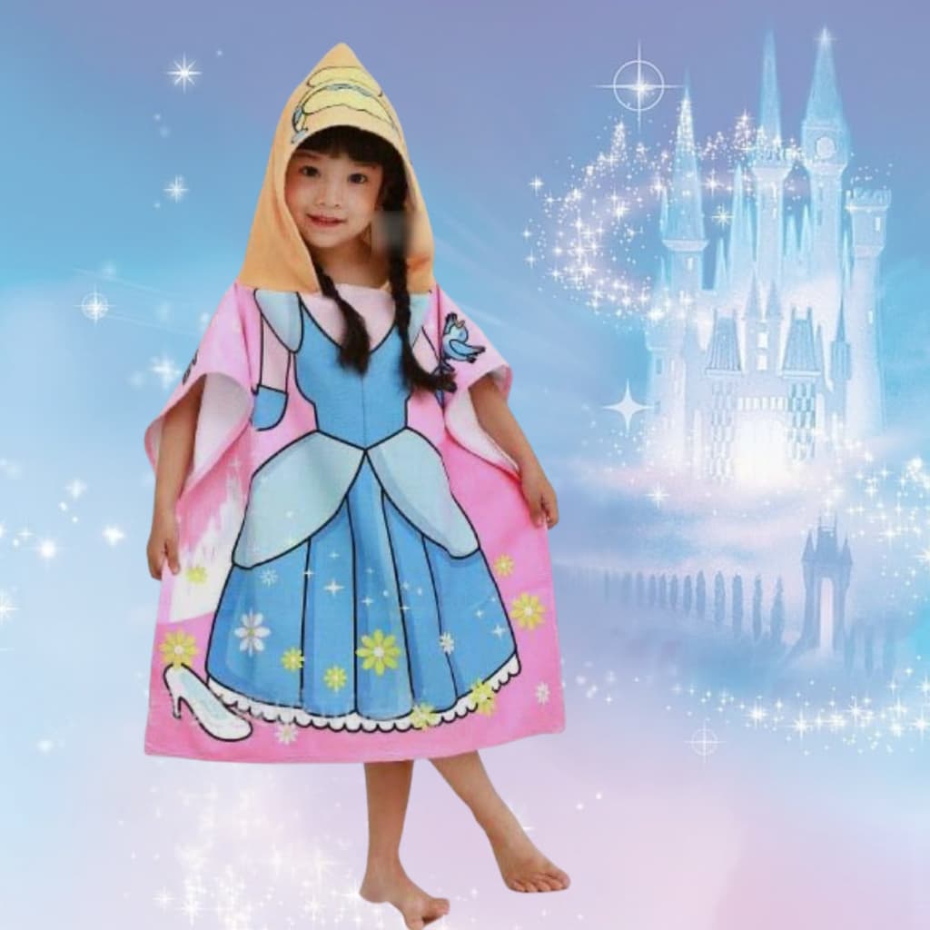 Roupão Atoalhado Infantil Menina Menino Poncho Sereia Saída de Banho Toalha para Criança Personagens