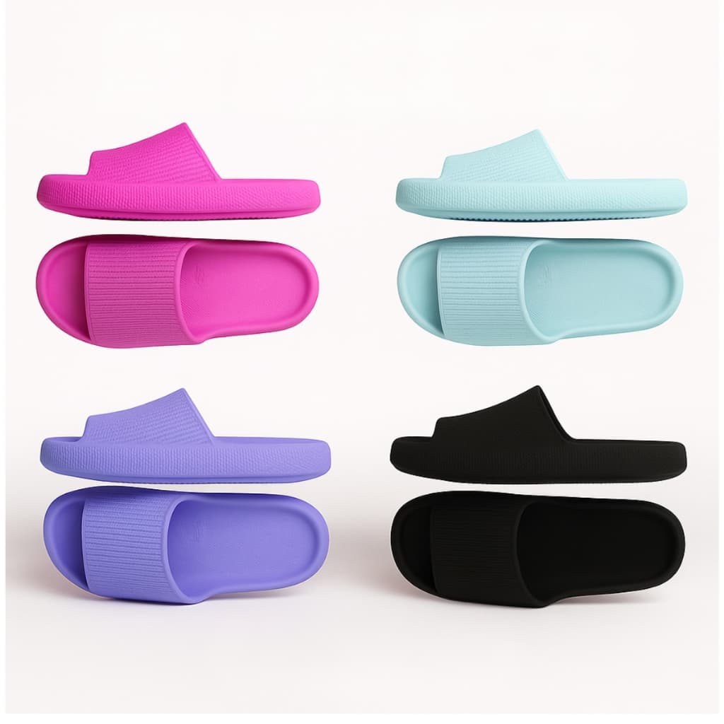 kit 2 Pares De Chinelo Nuvem Slide Feminino Confortável Anatômico Antiderrapant Unissex