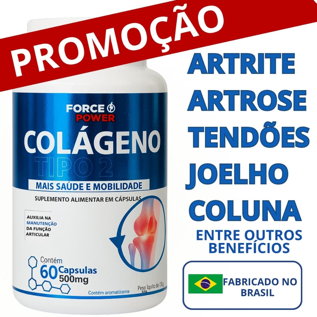 Colageno Tipo 2 Não Hidrolisado 40 mg Não Desnaturado - ENVIO IMEDIATO