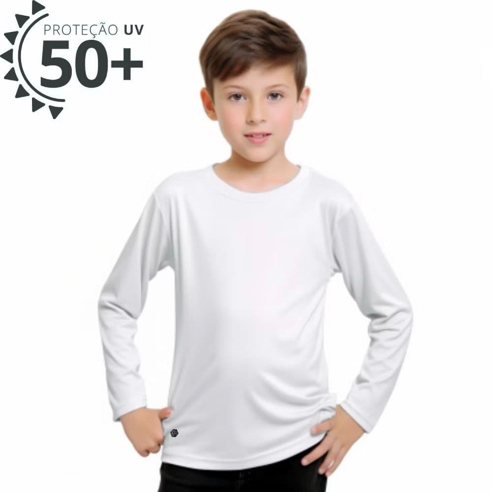 Camisa infantil proteção térmica UV 50+ duradoura macia leve para o corpo unissex vários tamanhos