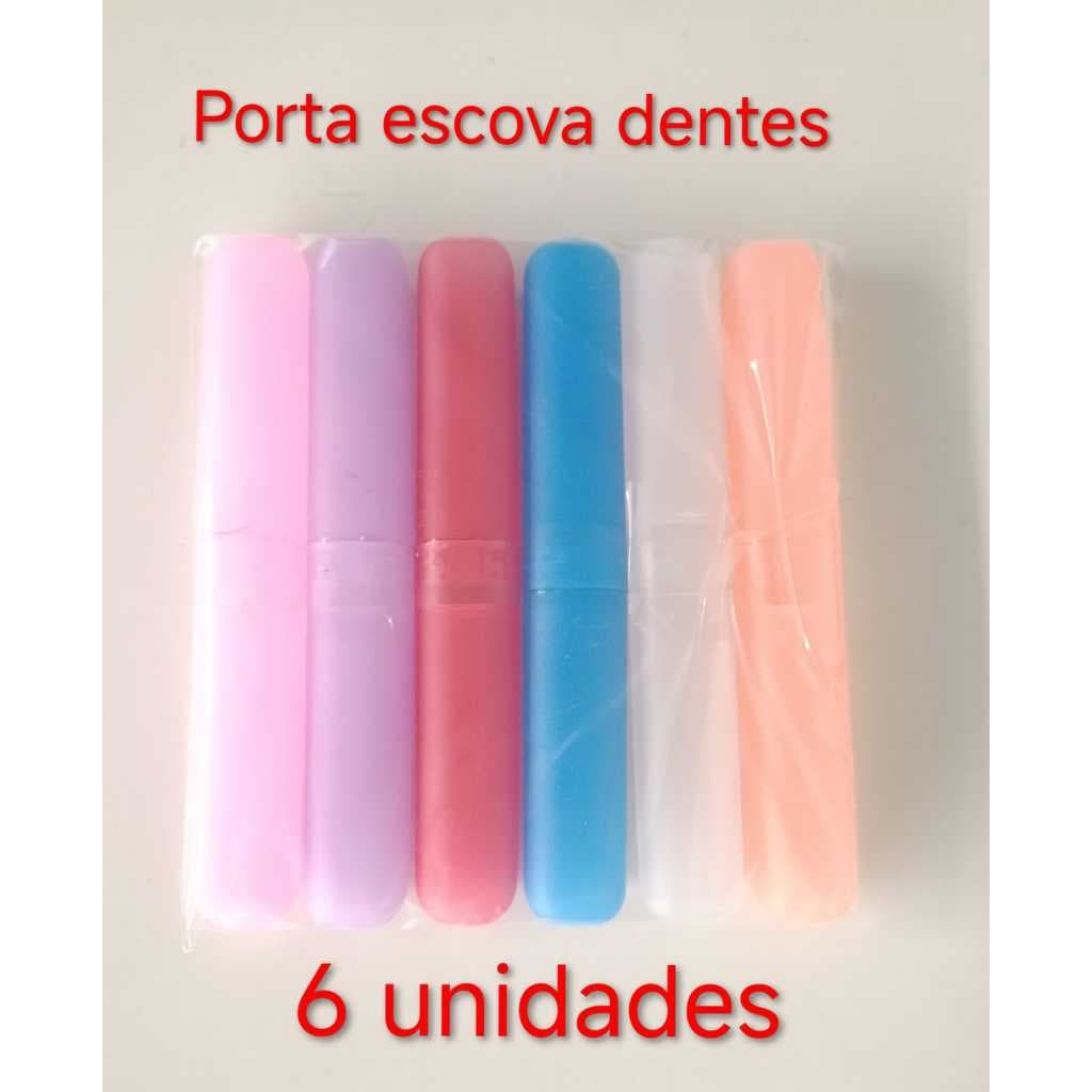 Porta escova dental | kit 6/12/18/24 | para toda a familia ou para presentear, uso diario e viagens.