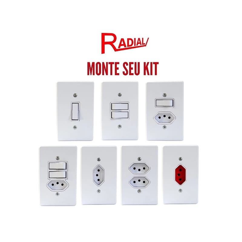 Radial Linha Gelo Tomada Interruptor 4x2 10A/20A Tomadas Simples 10a tomada 20a Tomada Com Apagador