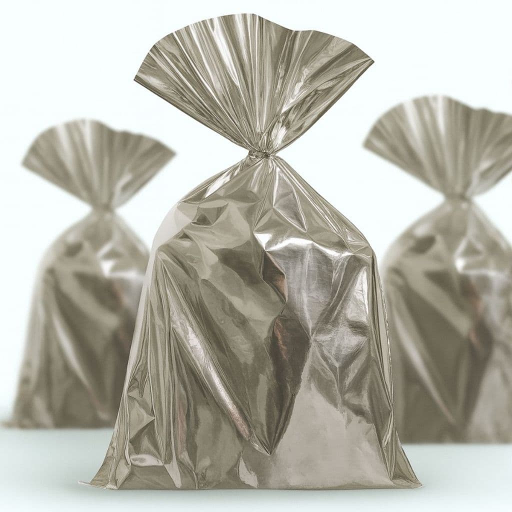 Kit 100 Unid Saco Presente Metalizado Diversos Tamanhos 10x15 / 15x22 / 24x24 / 30x45 / 20x30 / 45x60
