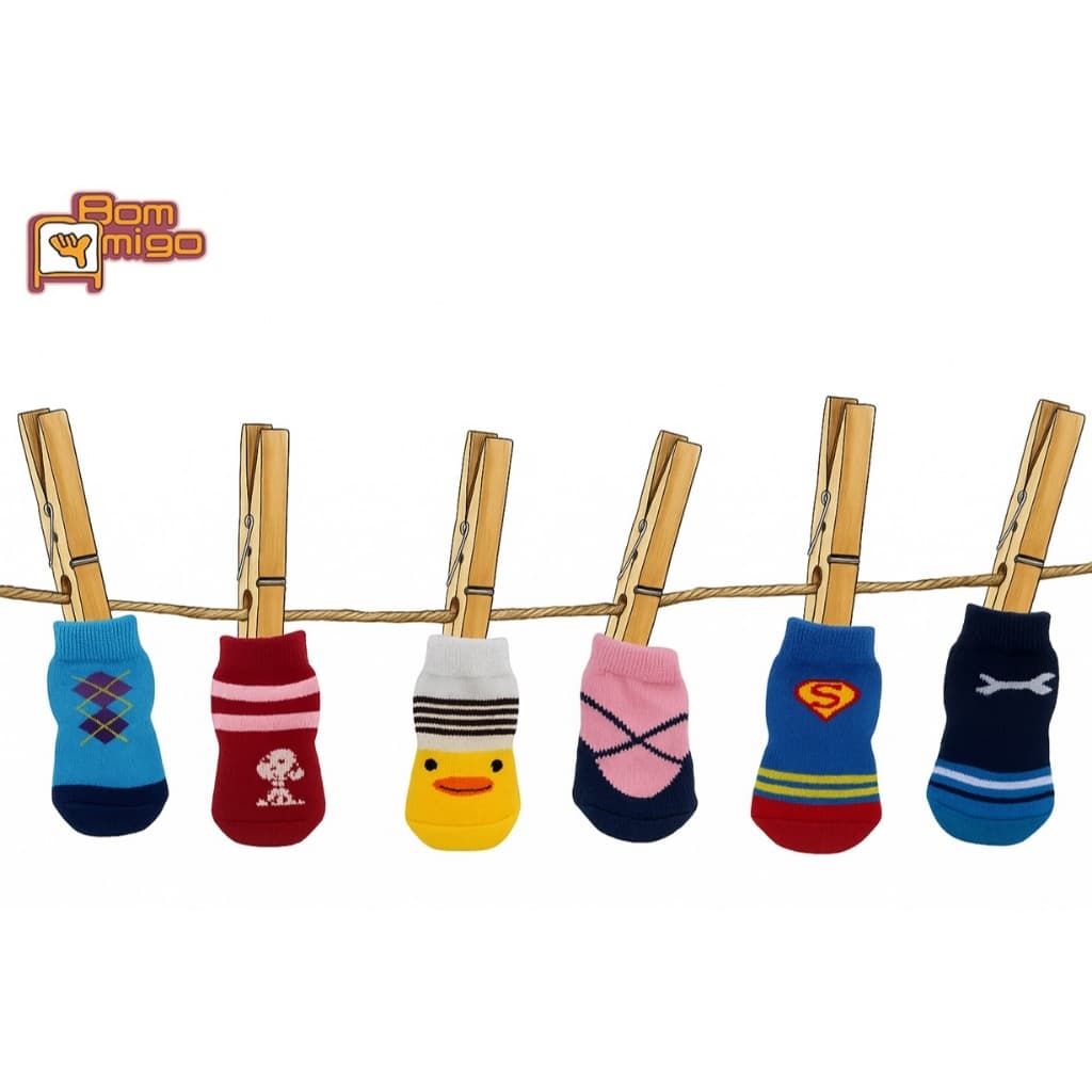 4 Peças Meia Antiderrapante Pets PEQUENO/MÉDIO PORTE - Premium - Envio imediato *LER O ANÚNCIO