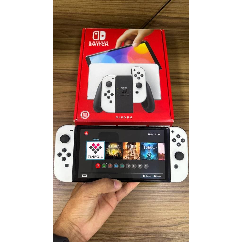 Nintendo Switch Oled Desbloqueado Novo + Cartão de Memoria Original Com 1 Ano de Garantia| Envio imediato