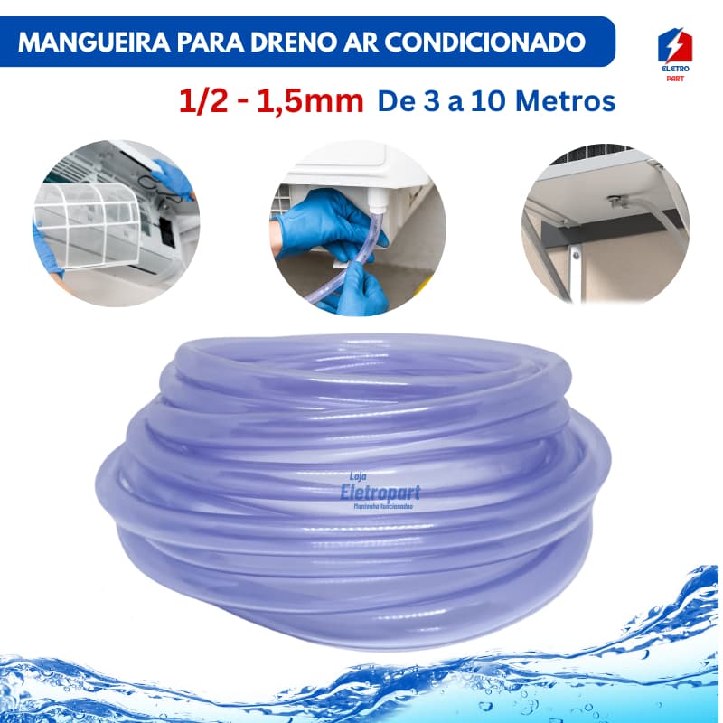 Mangueira Para Dreno Ar Split 1/2x1,5mm De 2 a 10 Metros