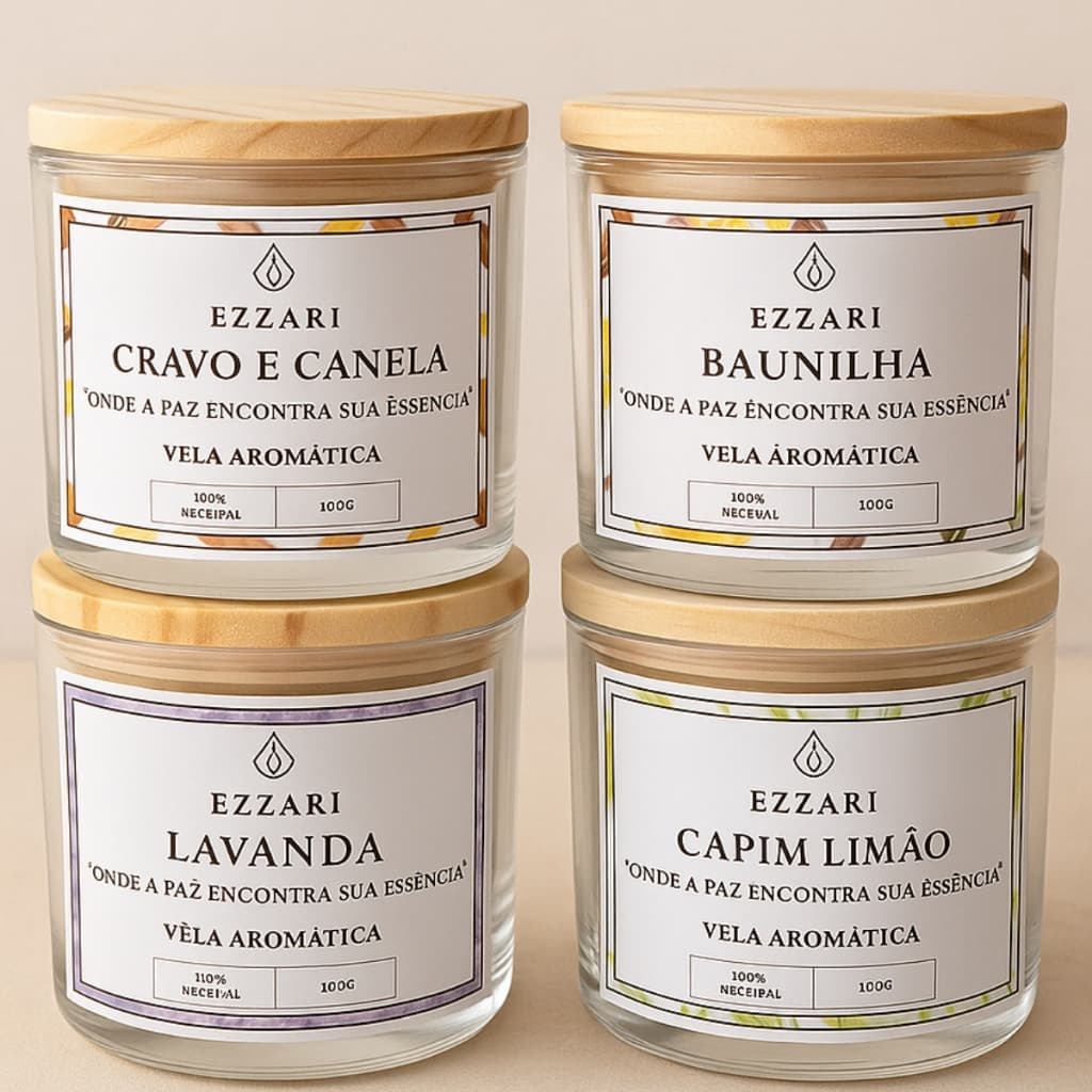 Kit 2 Velas Aromáticas Artesanais Perfumada Decorativa Vegetal Presente Lembrancinha Enfeite