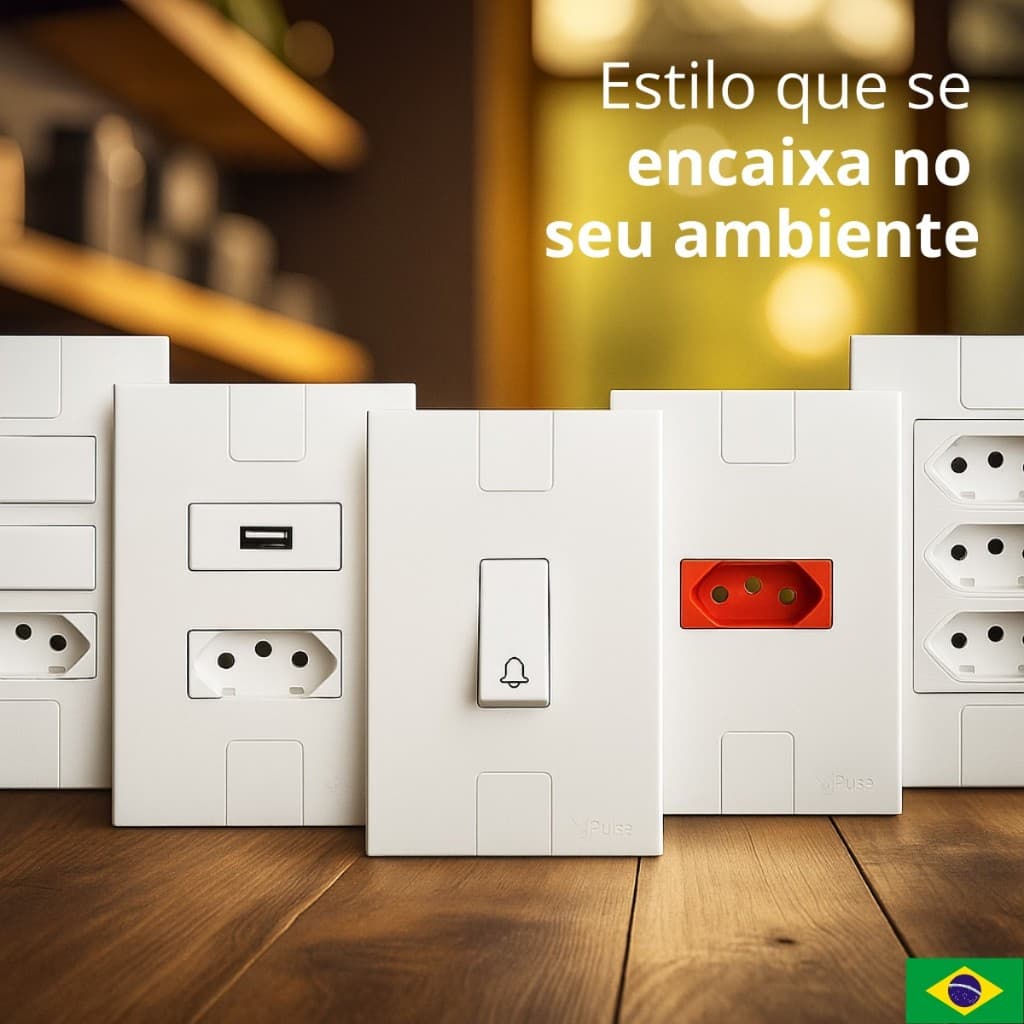 Tomadas e Interruptores 10A 20A Amperes Modular 4x2 Pluzie Kit